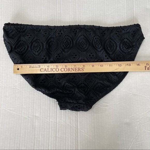 NEW No Boundaries Black Bikini Bottom Lace Overlay Beach Summer Vacation Size XL - Picture 10 of 12
